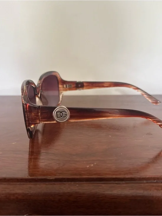 Dolce & Gabbana DG Oversized Square Sunglasses Brown Tortoise Logo Women’s Italy - Picture 9 of 11